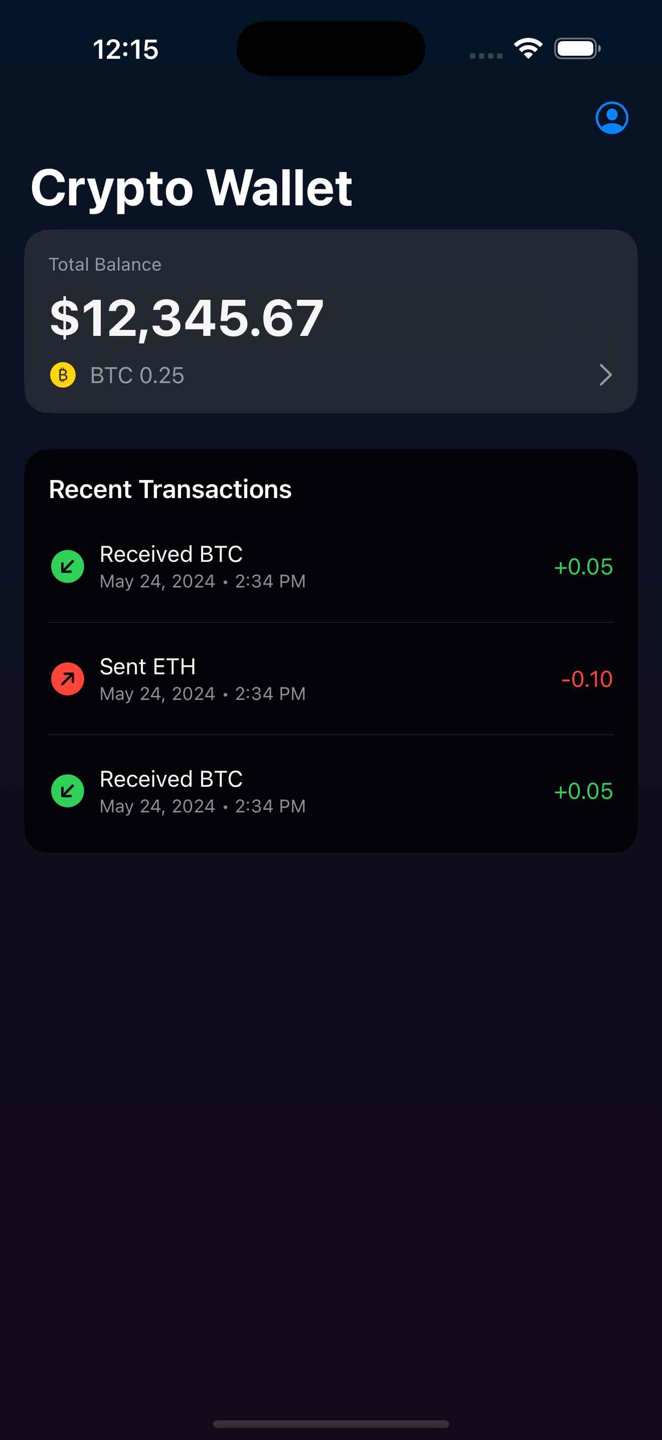 Crypto Wallet Template | SwiftUI Template
